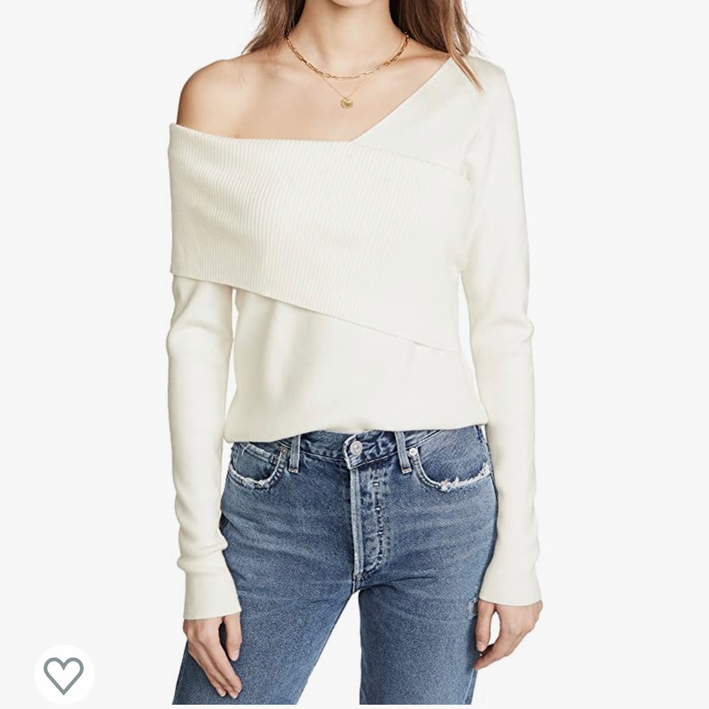 Tan off the shoulder sweater